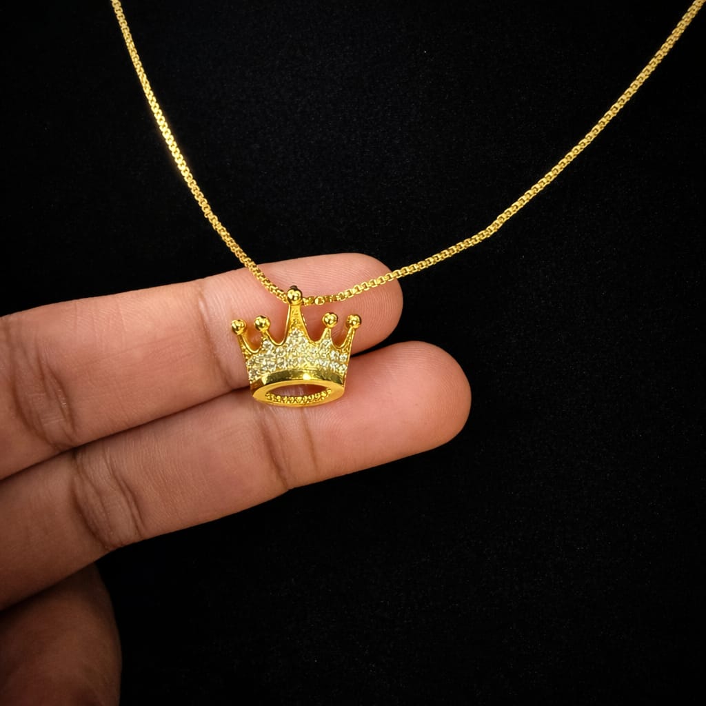 Royal Crown 24K Gold-Plated Necklace