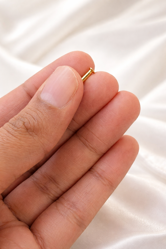 24k Gold Plated "Heart of Radiance" Pave Stud Earrings