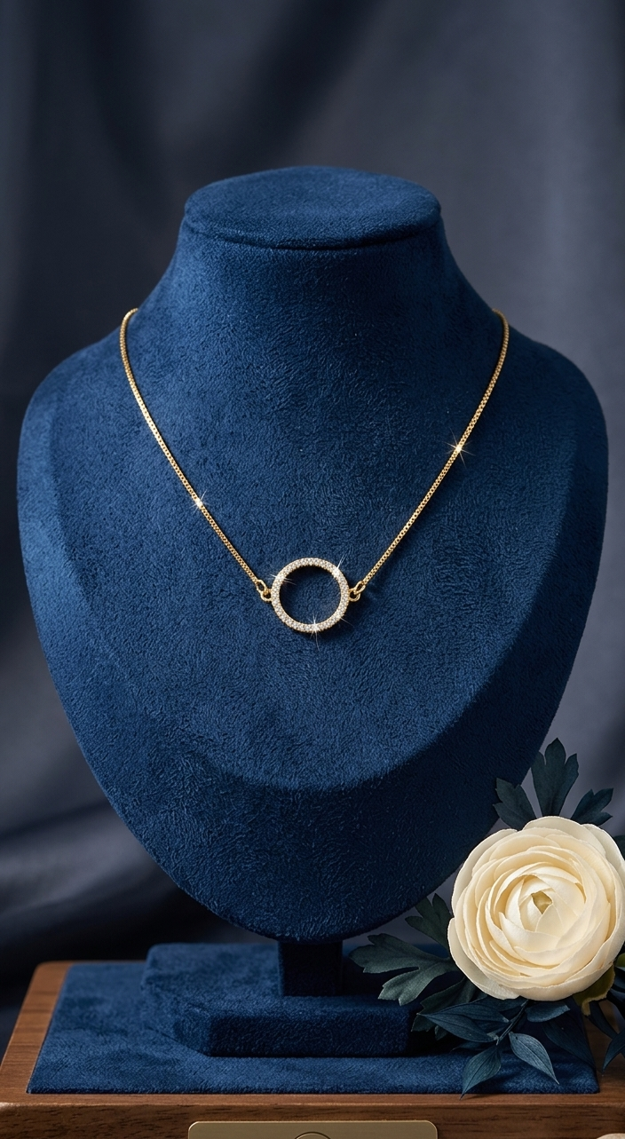 Eternal Radiance | 24K Gold Plated Halo Necklace