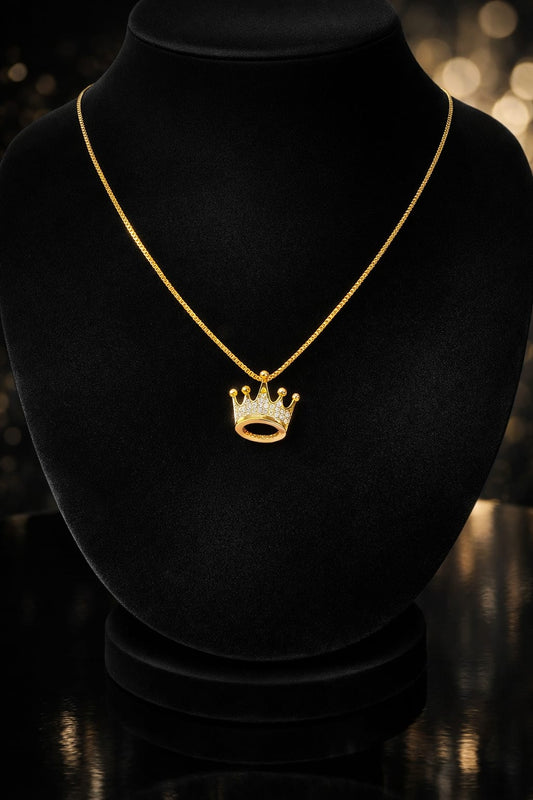 Royal Crown 24K Gold-Plated Necklace