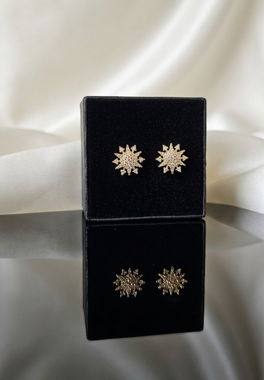 24k Gold Plated Stella Nova Studs | Celestial Fine Jewelry