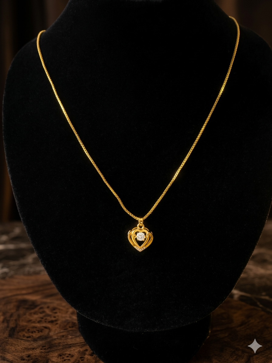 24k Gold Plated Eternal Heart Pendant