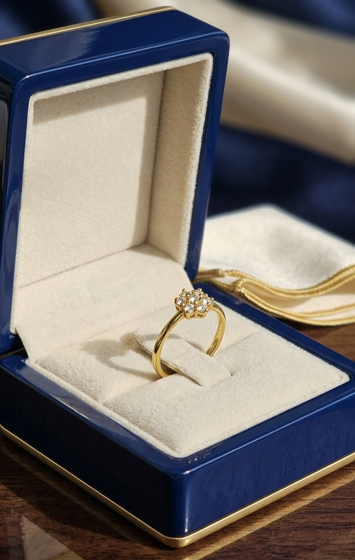 The Gold Flora Cluster Ring | 24k Gold plated Vermeil Finish