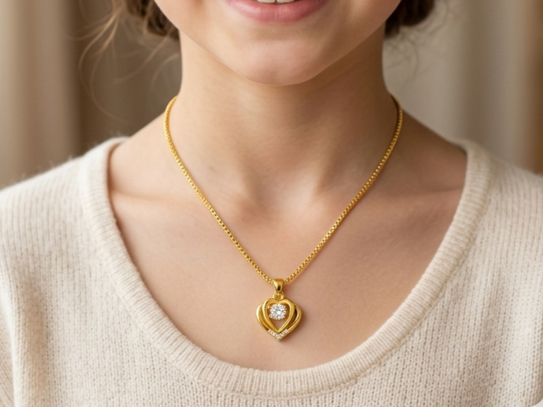 24k Gold Plated Eternal Heart Pendant
