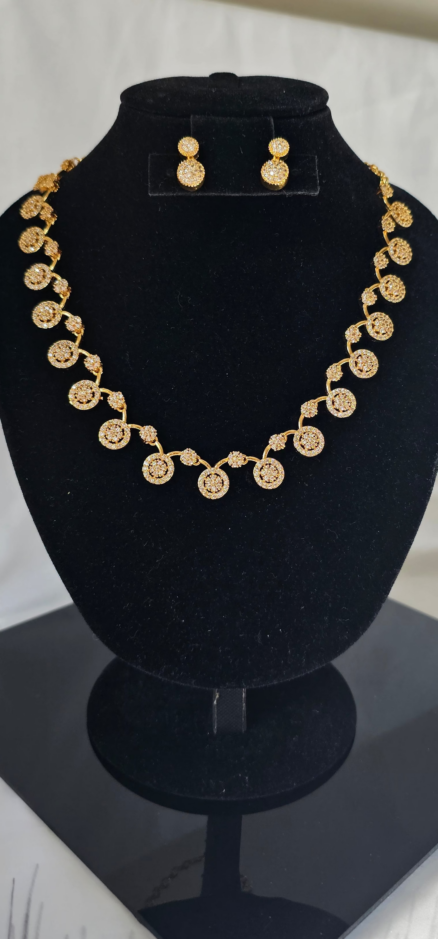 The Empress Circlet | 24K Gold Plated Artisan Necklace & Earring Set