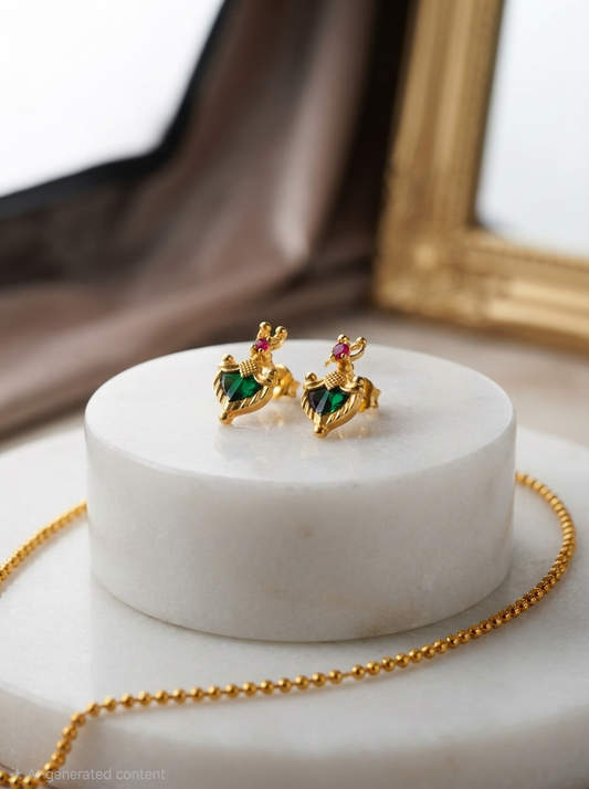 Leaf Studs | 24K Gold Plated Luxury Earrings