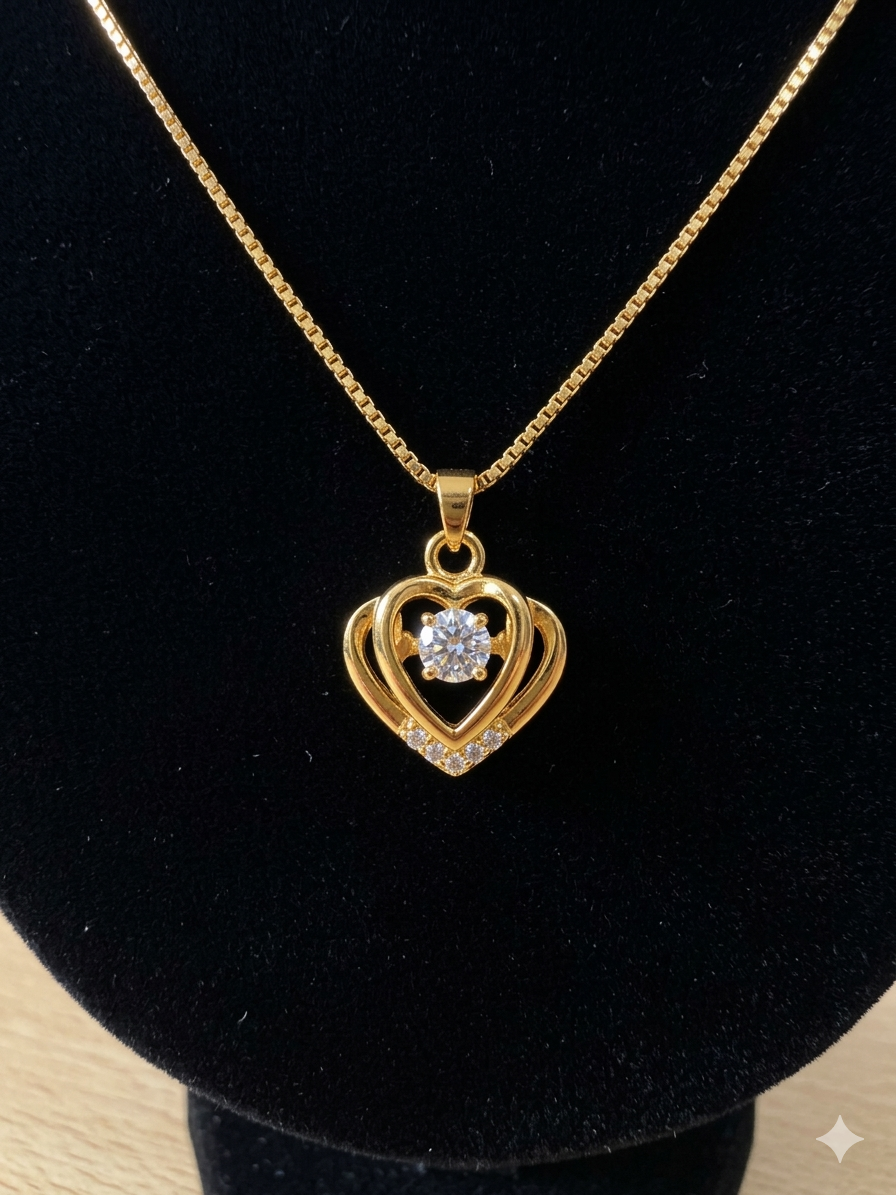 24k Gold Plated Eternal Heart Pendant