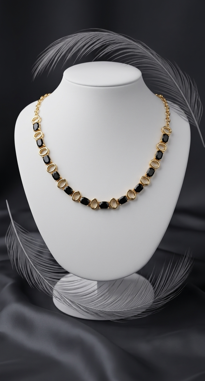 The Empress Ruby Station Necklace | 24k Gold Plated