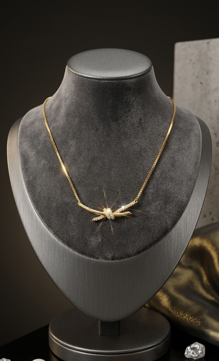 Eternal Knot Necklace | 24K Gold Plated Luxury Jewelry