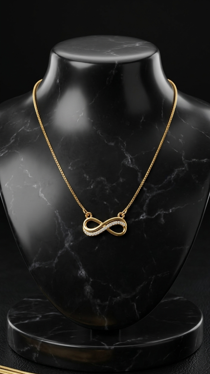 Eternal Radiance | 24k Gold Plated Infinity Necklace