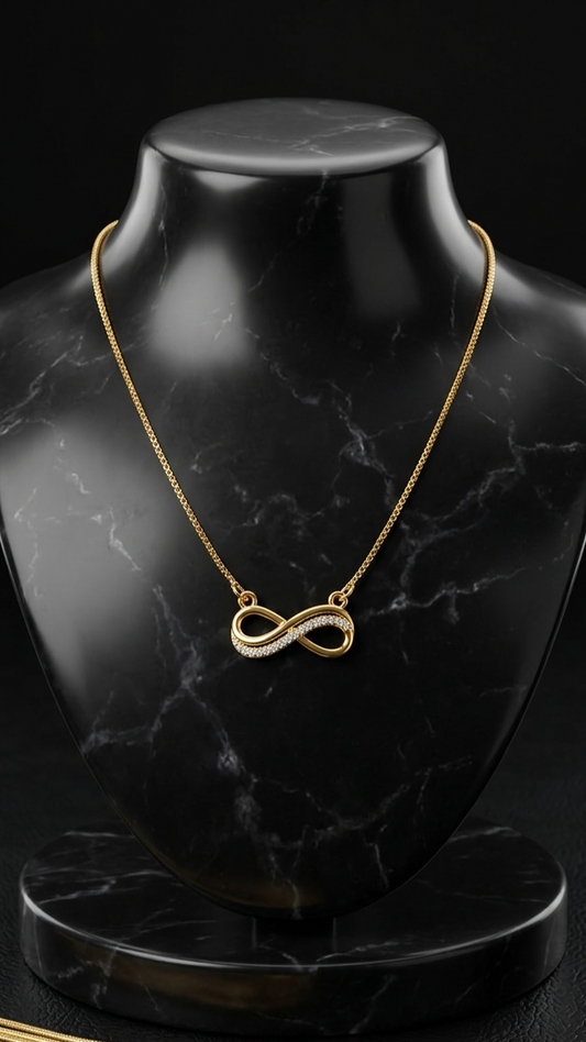 Eternal Radiance | 24k Gold Plated Infinity Necklace