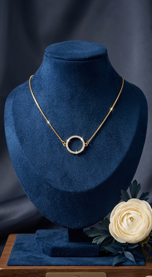 Eternal Radiance | 24K Gold Plated Halo Necklace