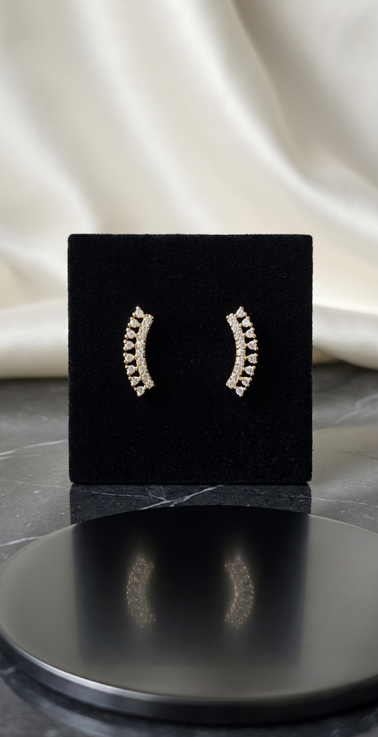 Ethereal Arch: 24k gold plated Ear Climbers