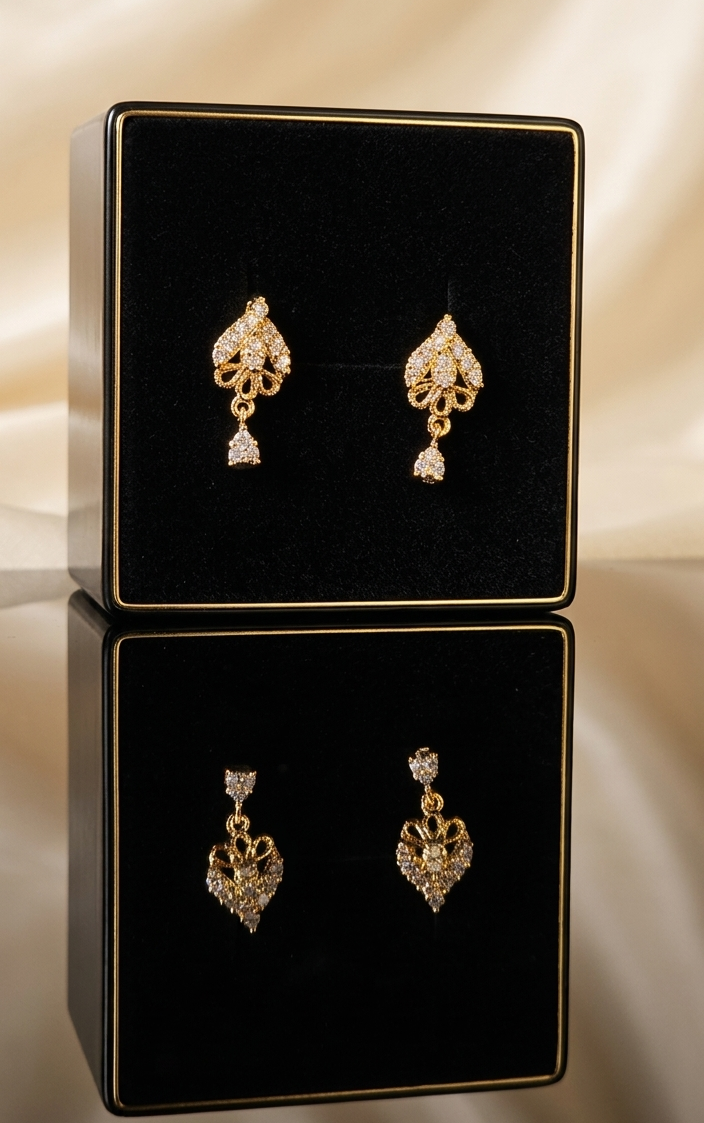 24K Gold-Plated Intricate Filigree Drop Earrings