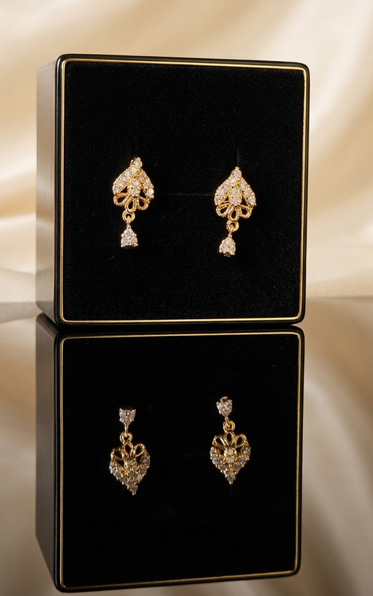 24K Gold-Plated Intricate Filigree Drop Earrings