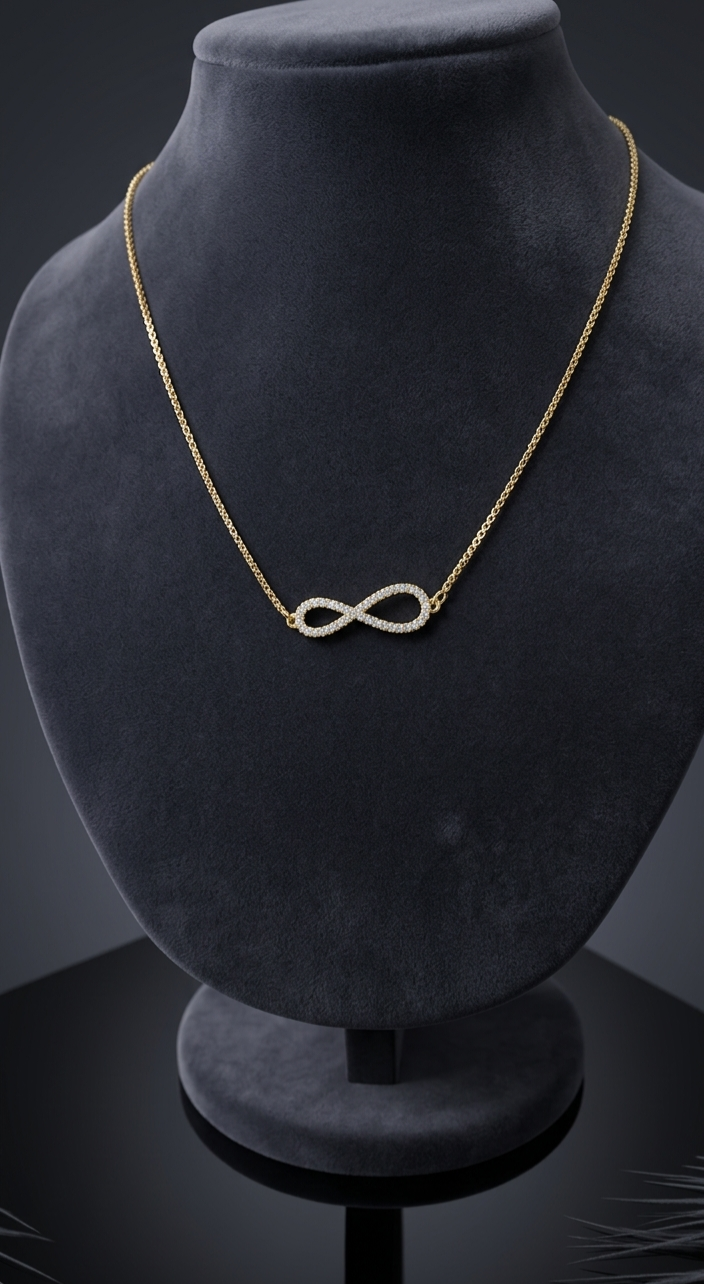 Eternal Sparkle | 24K Gold Plated Infinity Pavé Necklace