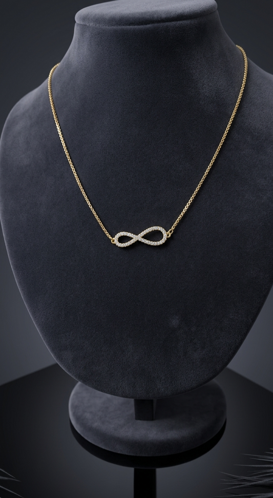 Eternal Sparkle | 24K Gold Plated Infinity Pavé Necklace