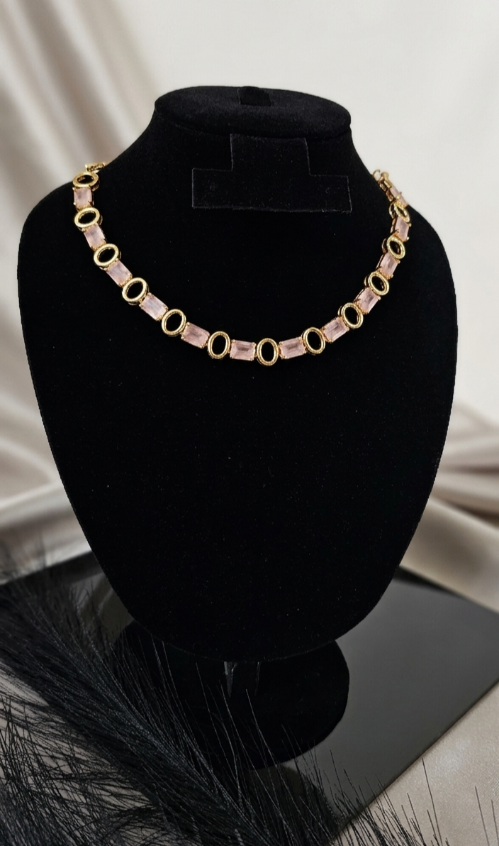 The Empress Ruby Station Necklace | 24k Gold Plated